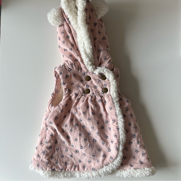 Aspen Other - Aspen Kids Pink Floral Hooded Vest